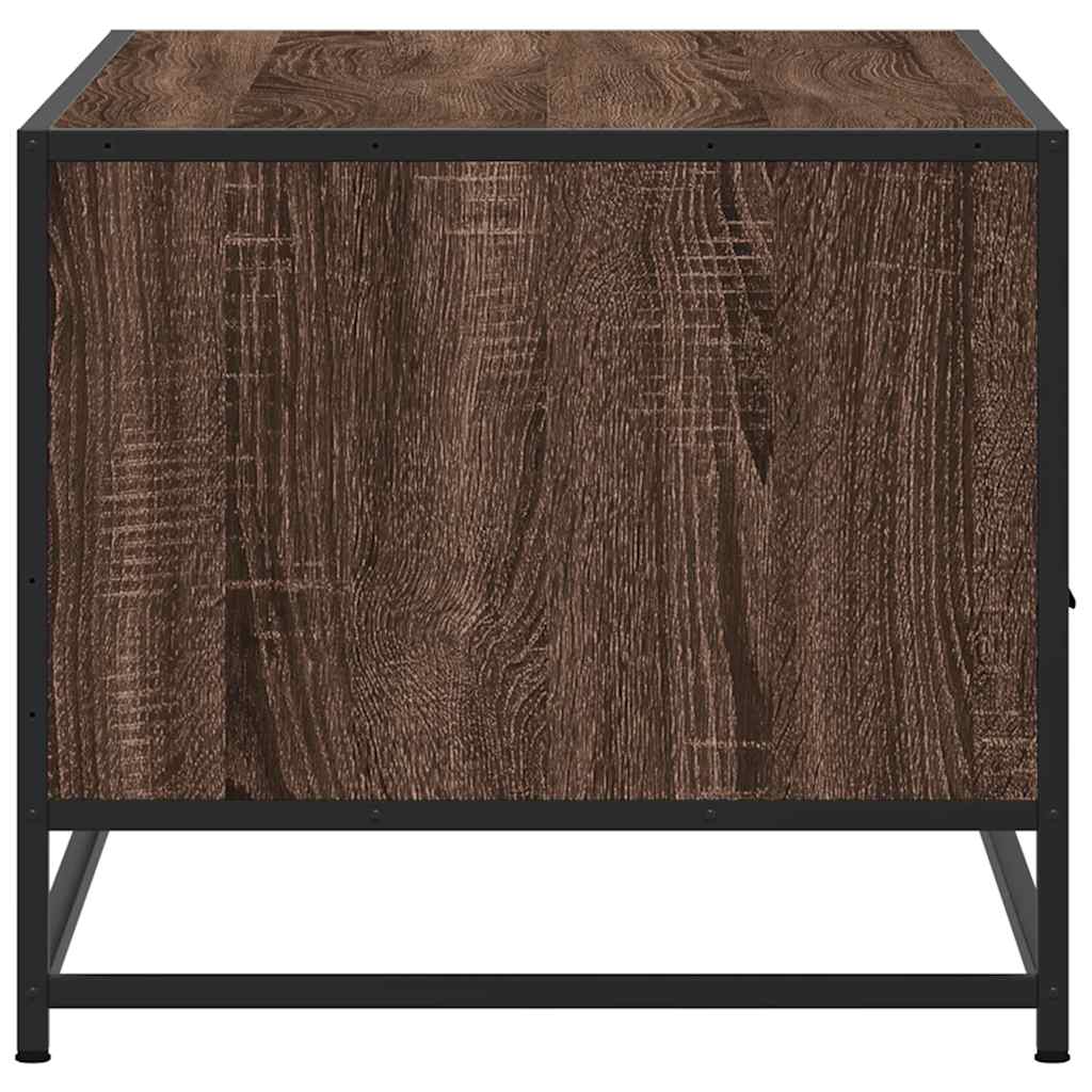 Măsuță cafea, stejar maro, 100x50x45 cm, lemn prelucrat/metal GartenMobel Dekor