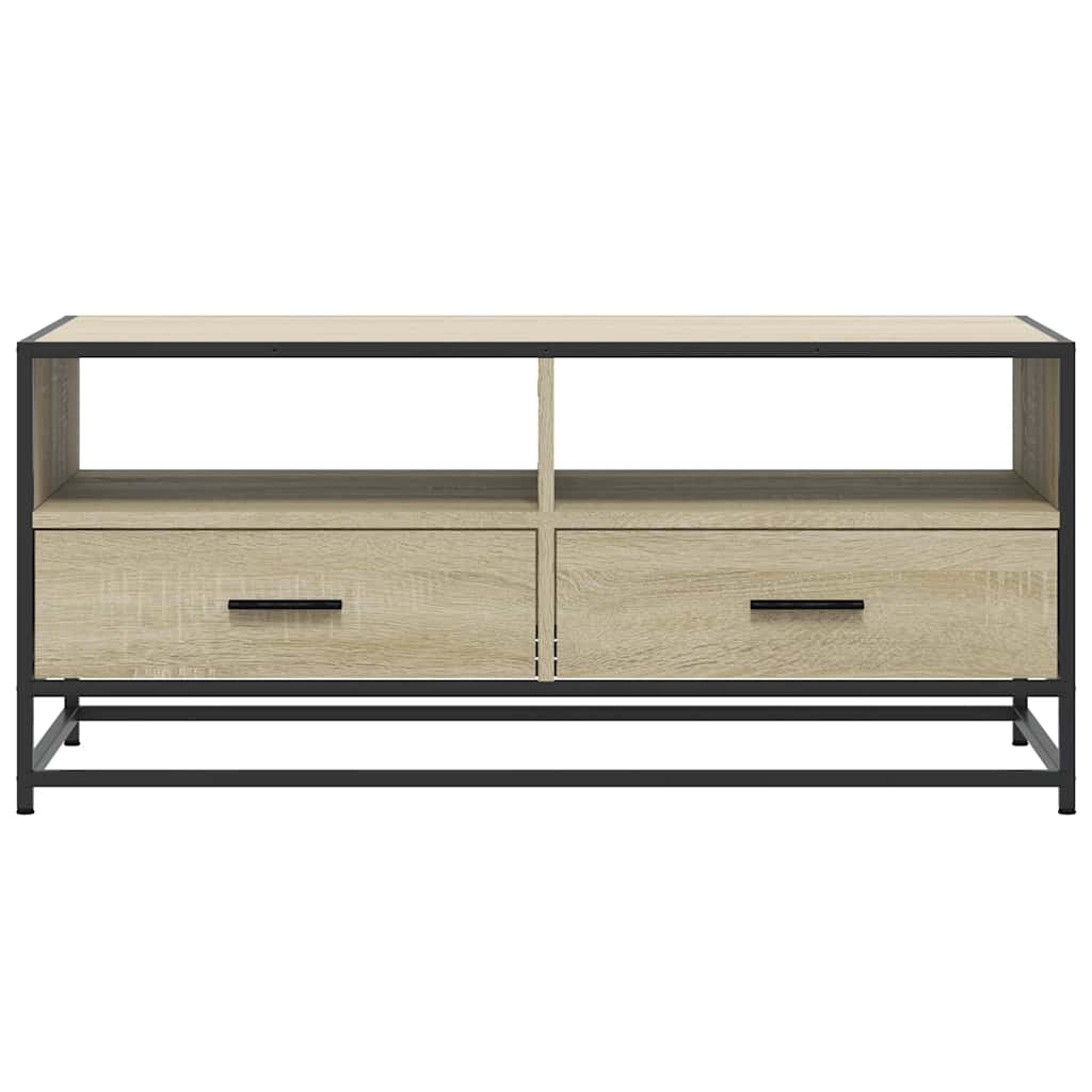 Măsuță cafea stejar sonoma 100x50x45 cm lemn prelucrat și metal GartenMobel Dekor