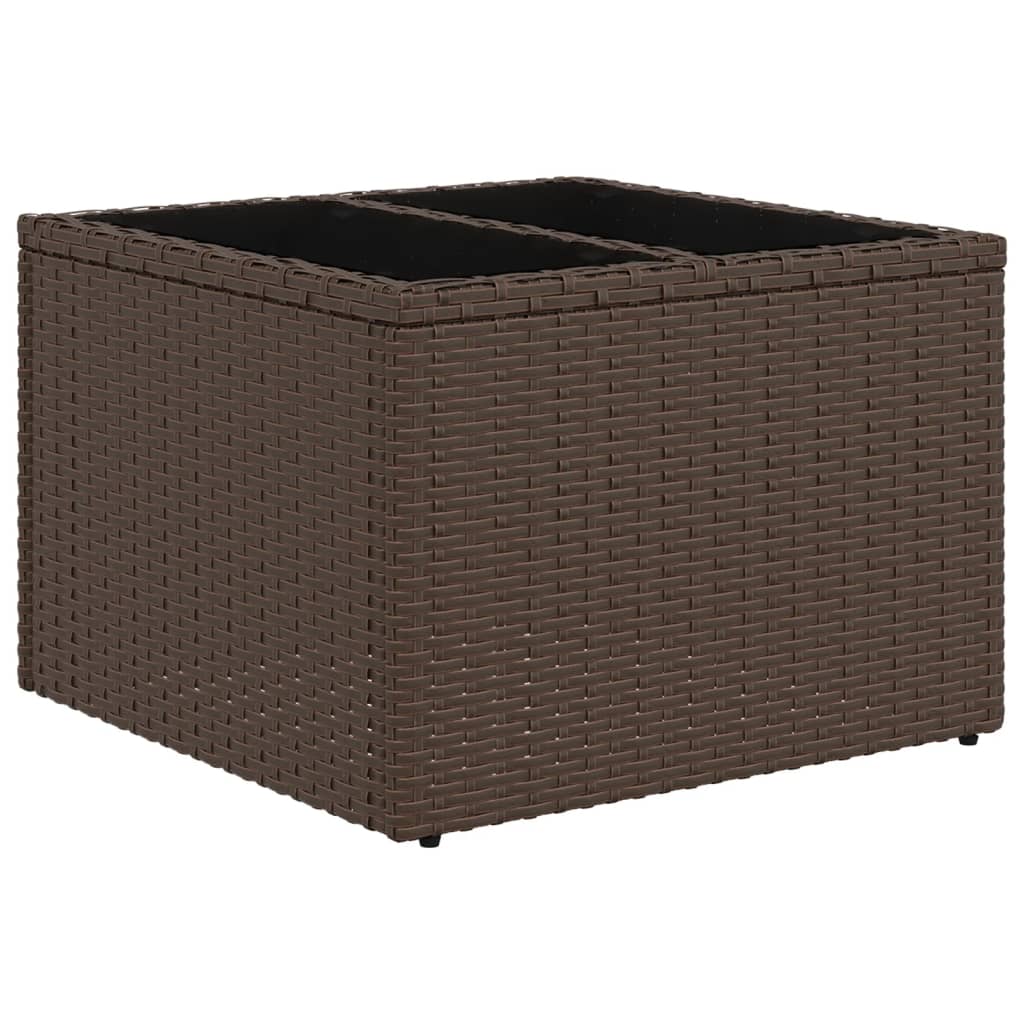 Set canapele de grădină cu perne, 10 piese, maro, poliratan GartenMobel Dekor