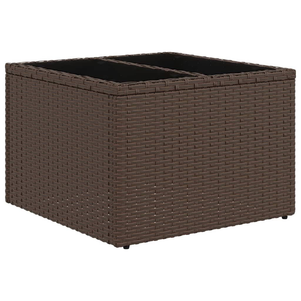Set canapele de grădină cu perne, 11 piese, maro, poliratan GartenMobel Dekor