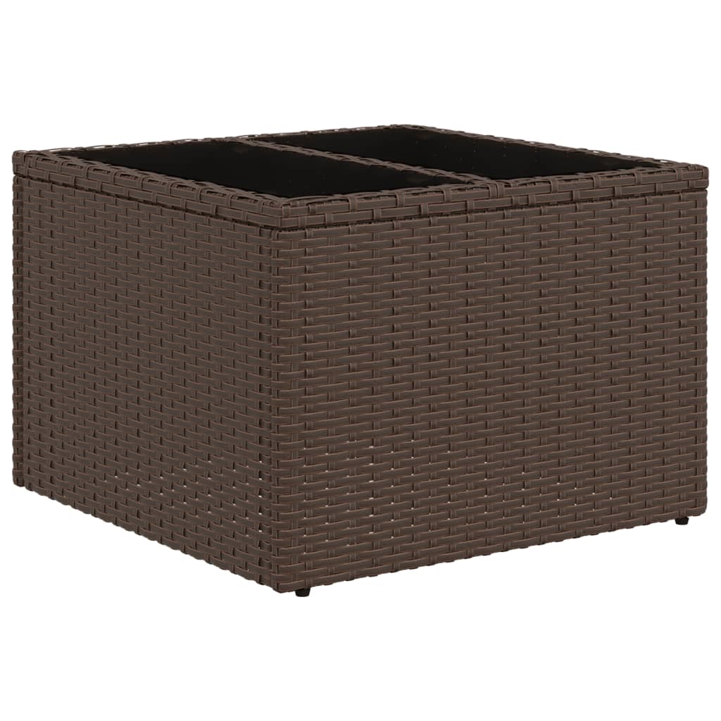 Set canapele de grădină cu perne, 7 piese, maro, poliratan GartenMobel Dekor