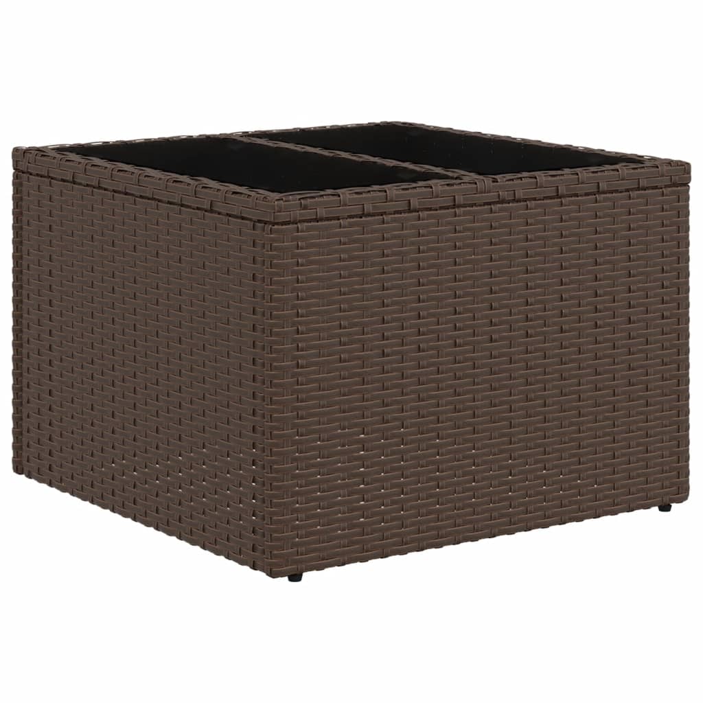 Set canapele de grădină cu perne, 10 piese, maro, poliratan GartenMobel Dekor