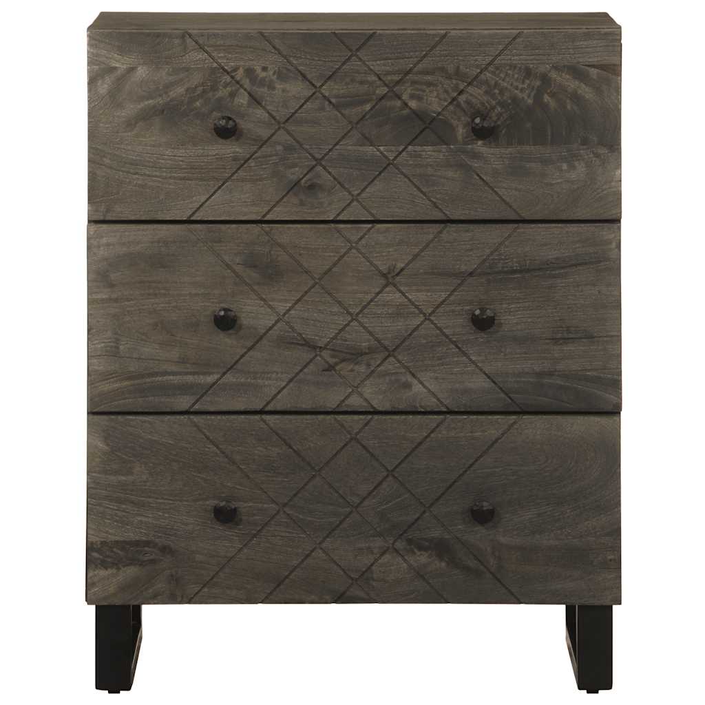 Bufetă neagră 60x33x75 cm lemn masiv de mango GartenMobel Dekor