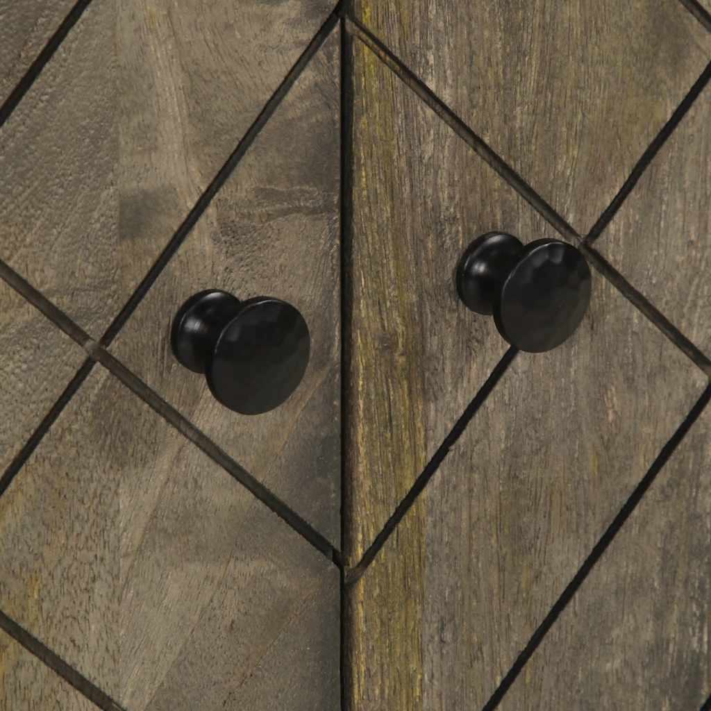 Bufetă neagră 60x33x75 cm lemn masiv de mango GartenMobel Dekor