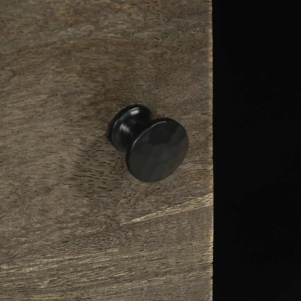 Bufetă neagră 80x33x75 cm lemn masiv de mango GartenMobel Dekor