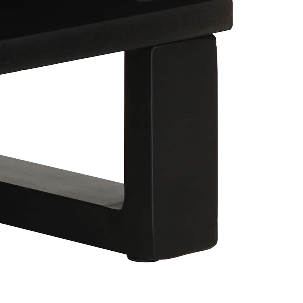 Bufetă neagră 80x33x75 cm lemn masiv de mango GartenMobel Dekor