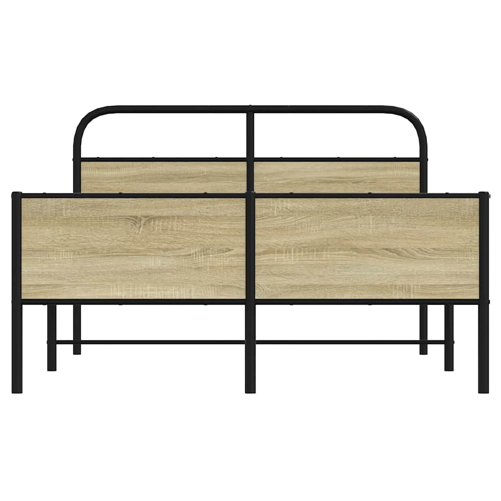 Cadru de pat fără saltea 140x200 cm Lemn derivat stejar Sonoma GartenMobel Dekor