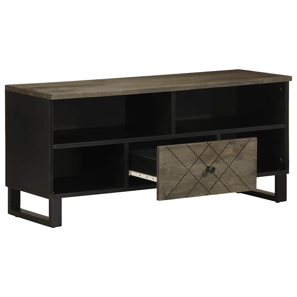 Comodă TV, negru, 100x33x46 cm, lemn masiv de mango GartenMobel Dekor