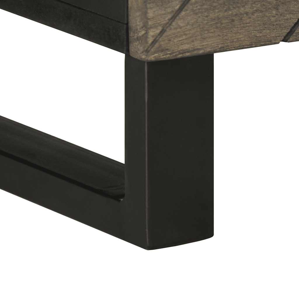 Comodă TV, negru, 100x33x46 cm, lemn masiv de mango GartenMobel Dekor