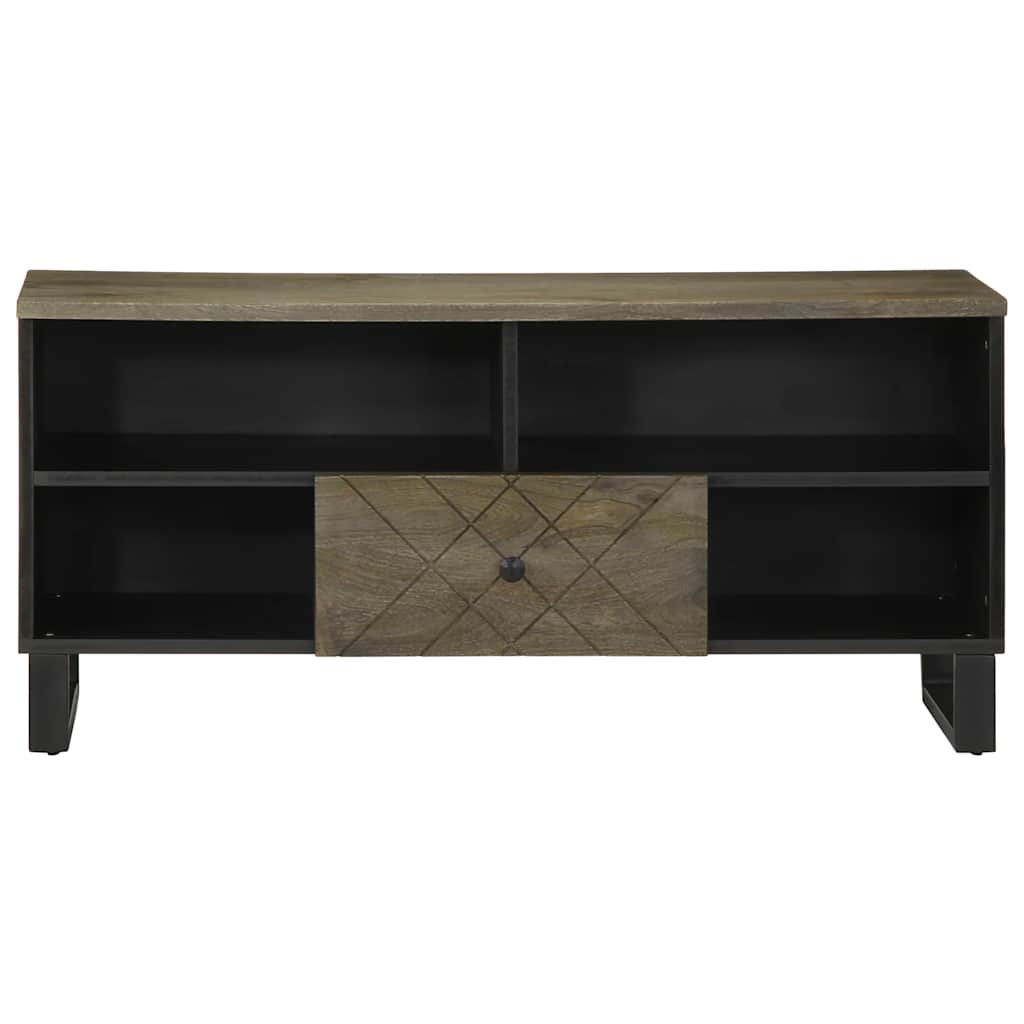 Comodă TV, negru, 100x33x46 cm, lemn masiv de mango GartenMobel Dekor