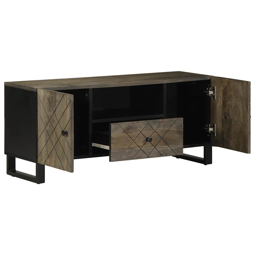 Comodă TV, negru, 105x33x46 cm, lemn masiv de mango GartenMobel Dekor
