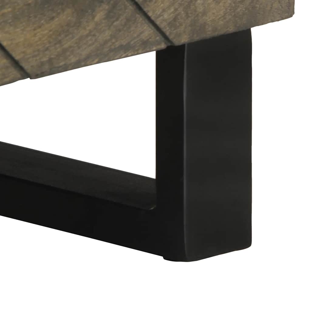 Dulap TV, negru, 80x33x46 cm, lemn masiv de mango GartenMobel Dekor