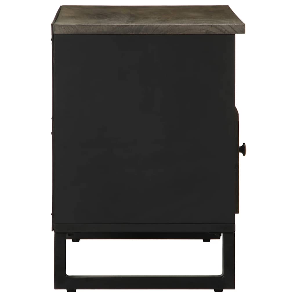 Dulap TV, negru, 80x33x46 cm, lemn masiv de mango GartenMobel Dekor