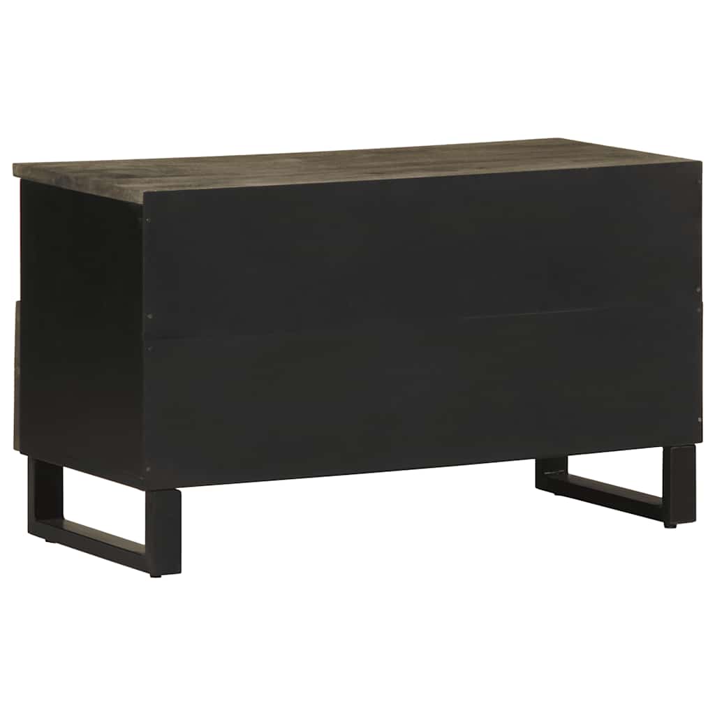 Dulap TV, negru, 80x33x46 cm, lemn masiv de mango GartenMobel Dekor