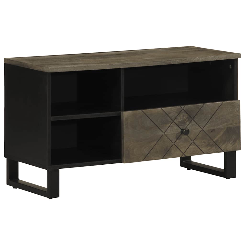 Dulap TV, negru, 80x33x46 cm, lemn masiv de mango GartenMobel Dekor
