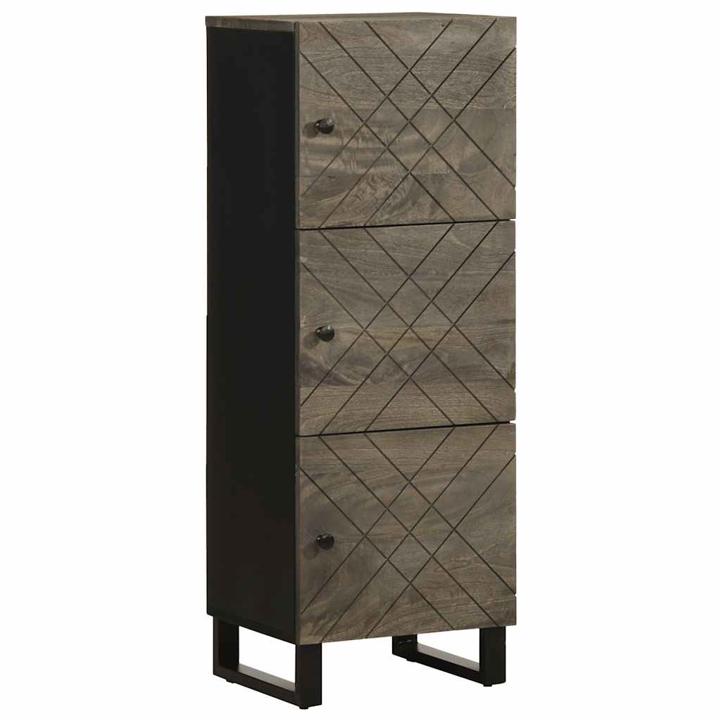 Dulap înalt, negru, 40x33x110 cm, lemn masiv de mango GartenMobel Dekor