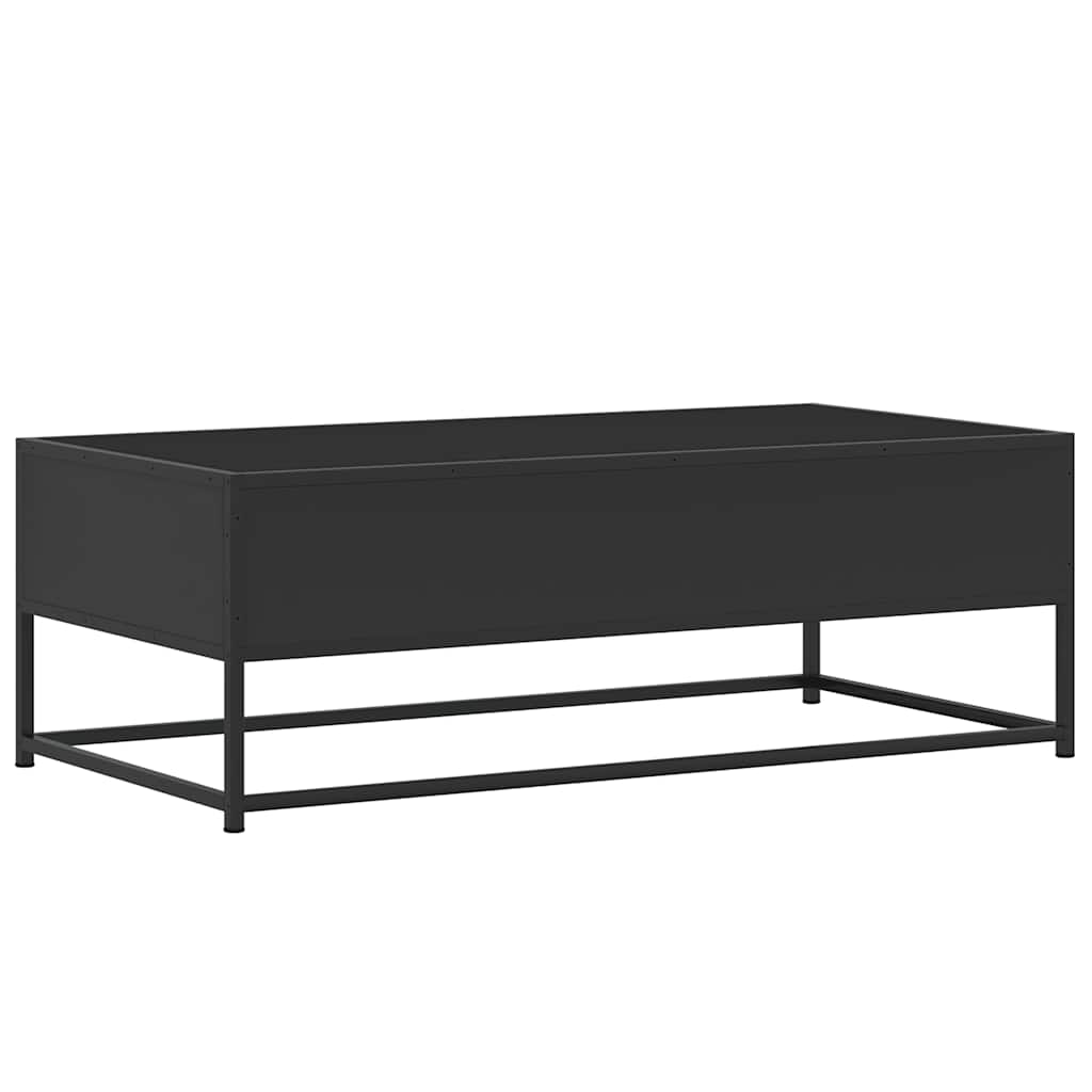 Măsuță de cafea, negru, 100x50x35 cm, lemn prelucrat și metal GartenMobel Dekor