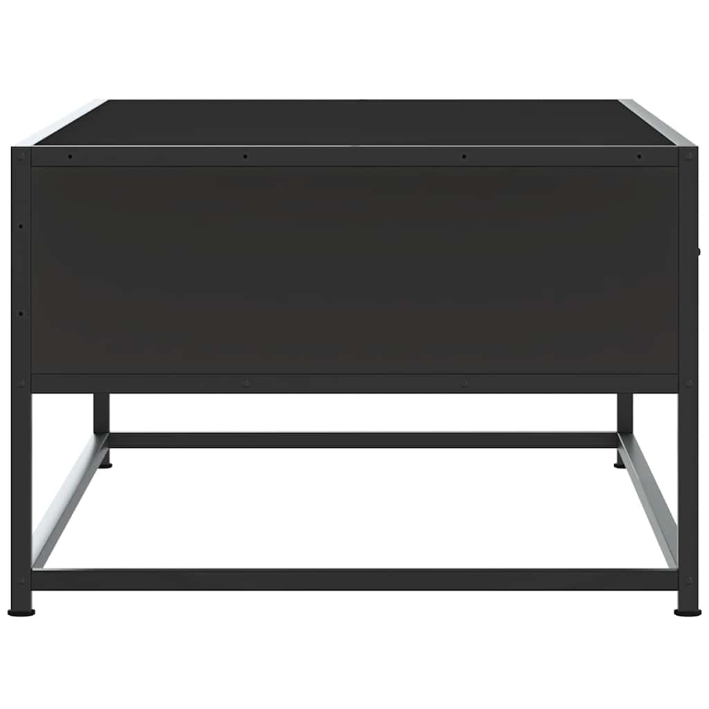 Măsuță de cafea, negru, 100x50x35 cm, lemn prelucrat și metal GartenMobel Dekor