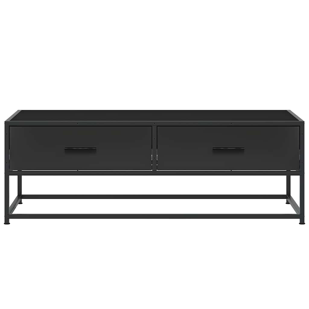 Măsuță de cafea, negru, 100x50x35 cm, lemn prelucrat și metal GartenMobel Dekor