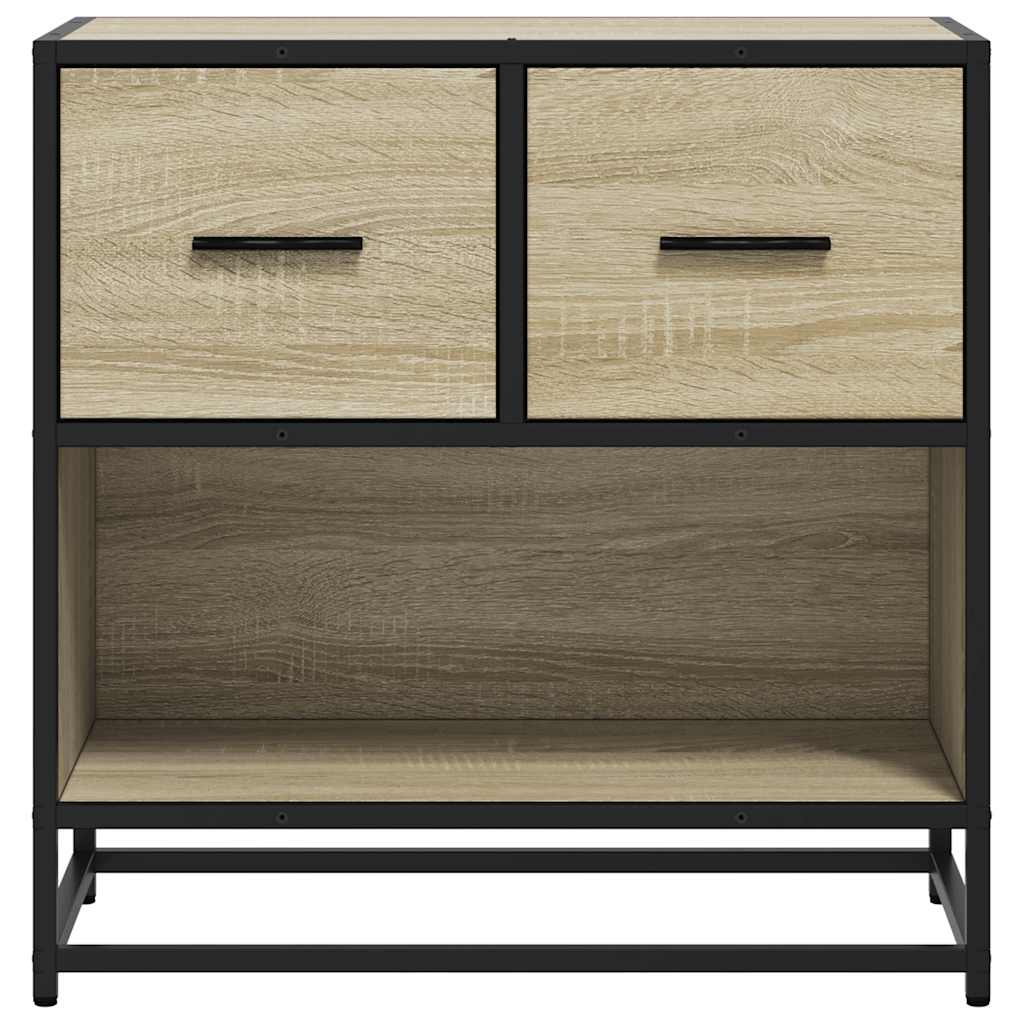 Noptiera din stejar Sonoma 60x31x60 cm lemn prelucrat si metal GartenMobel Dekor