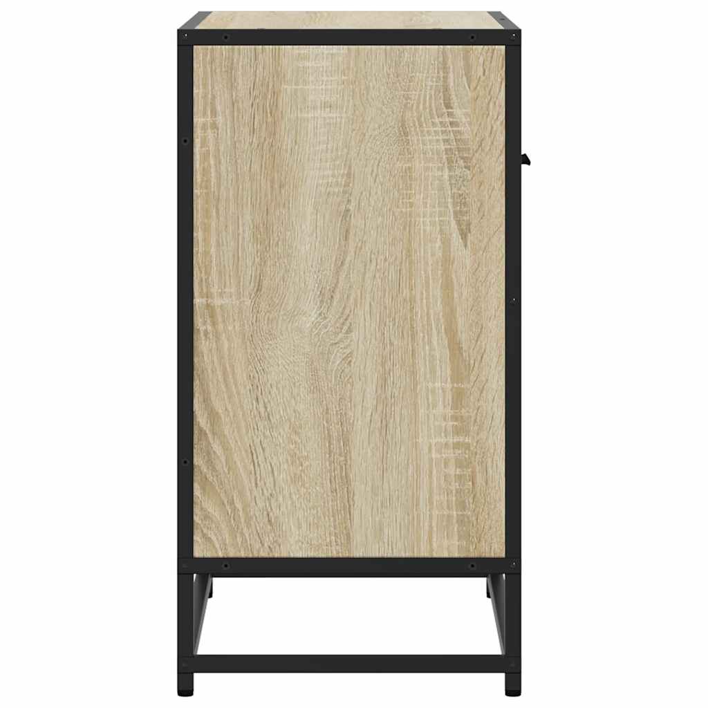 Noptiera din stejar Sonoma 60x31x60 cm lemn prelucrat si metal GartenMobel Dekor