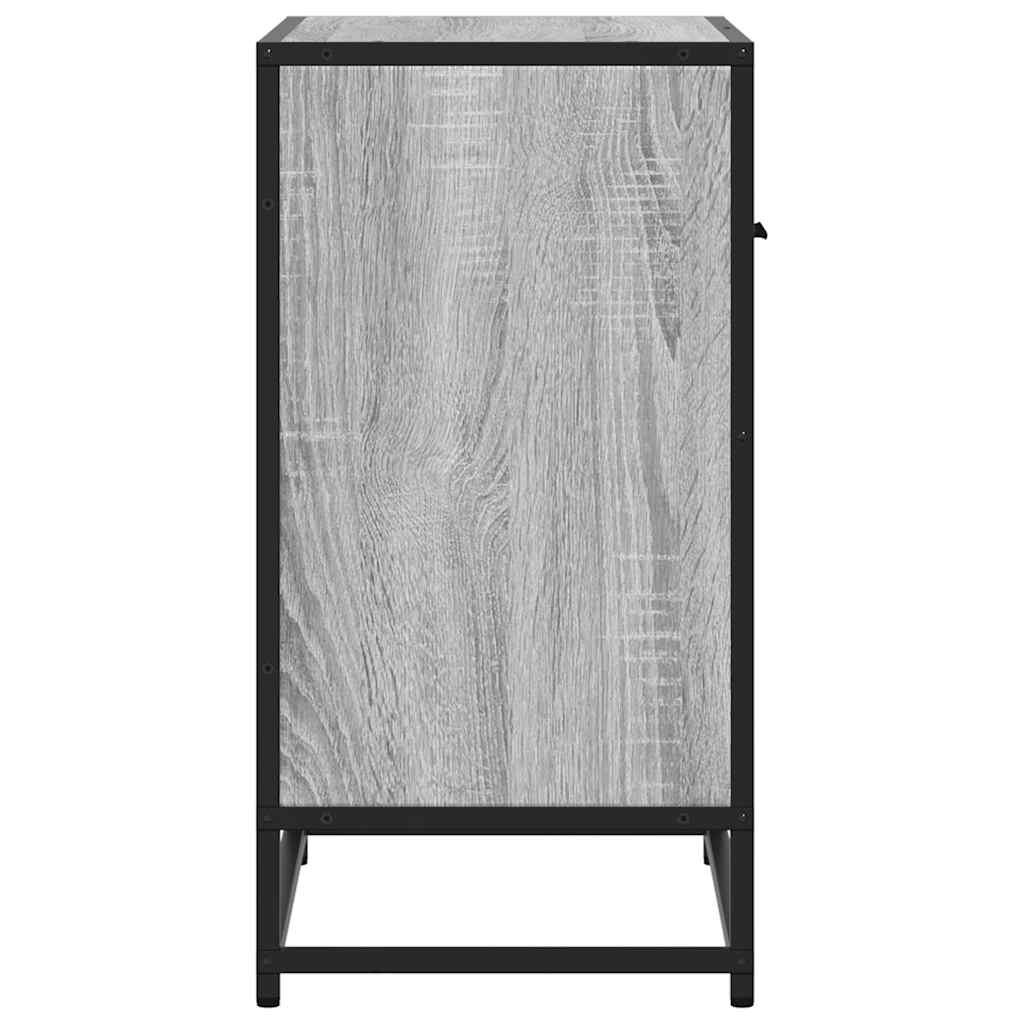 Noptiera gri Sonoma 60x31x60 cm lemn prelucrat si metal GartenMobel Dekor