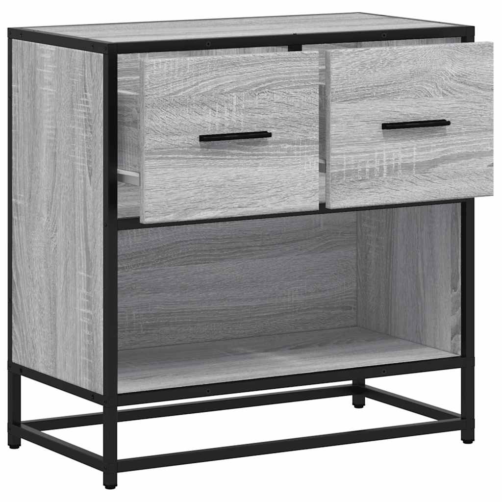 Noptiera gri Sonoma 60x31x60 cm lemn prelucrat si metal GartenMobel Dekor