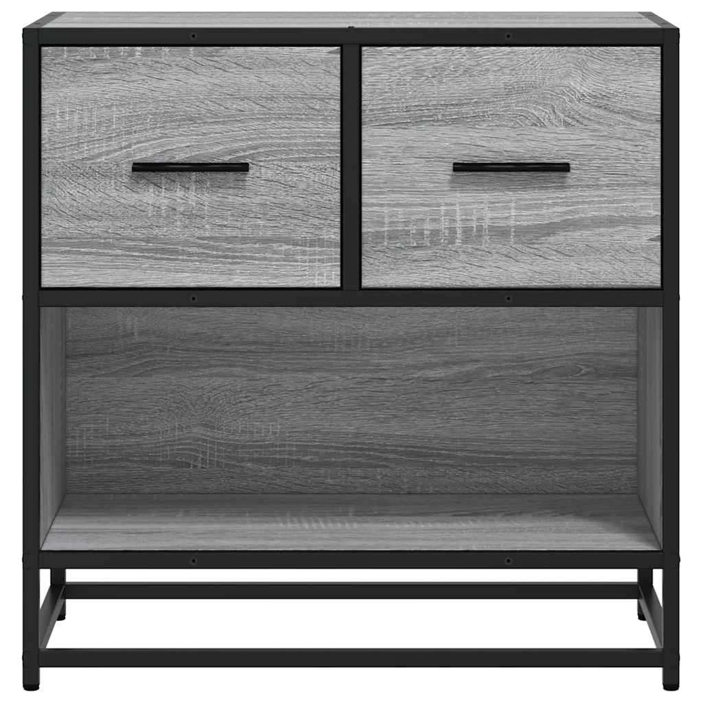 Noptiera gri Sonoma 60x31x60 cm lemn prelucrat si metal GartenMobel Dekor
