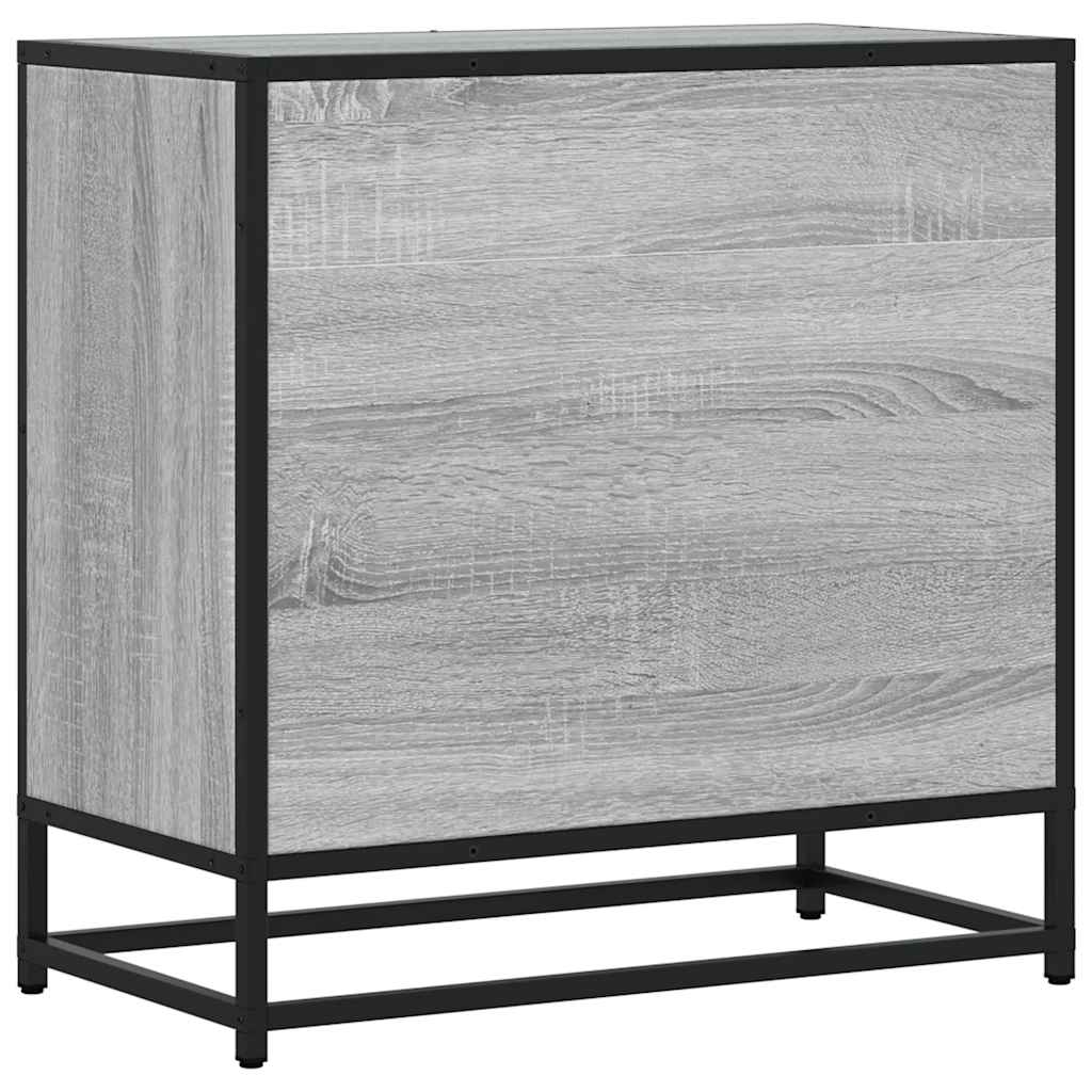 Noptiera gri Sonoma 60x31x60 cm lemn prelucrat si metal GartenMobel Dekor