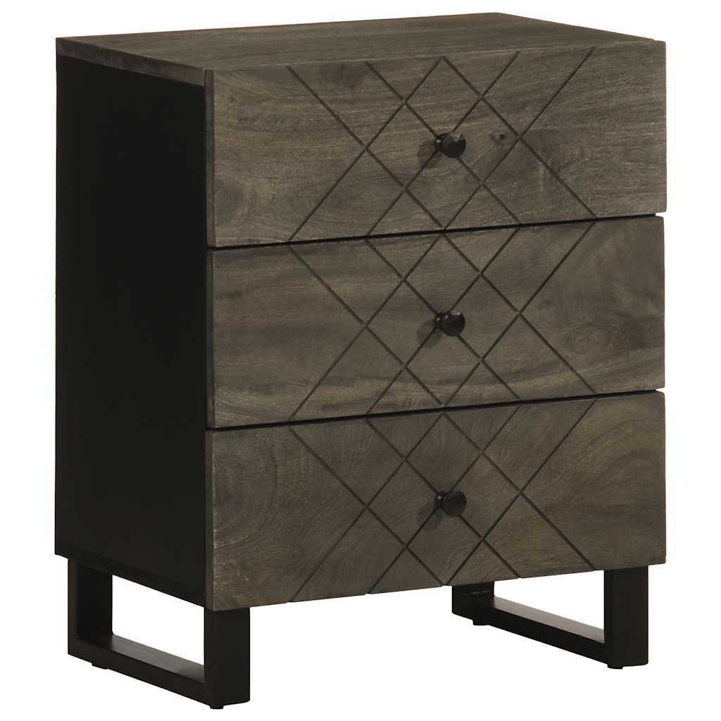 Noptiera neagra 50x33x62 cm lemn masiv de mango GartenMobel Dekor