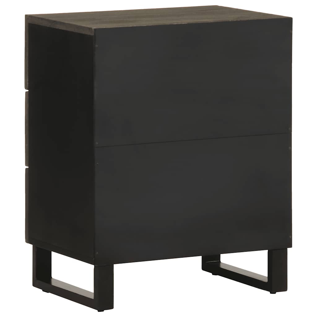 Noptiera neagra 50x33x62 cm lemn masiv de mango GartenMobel Dekor