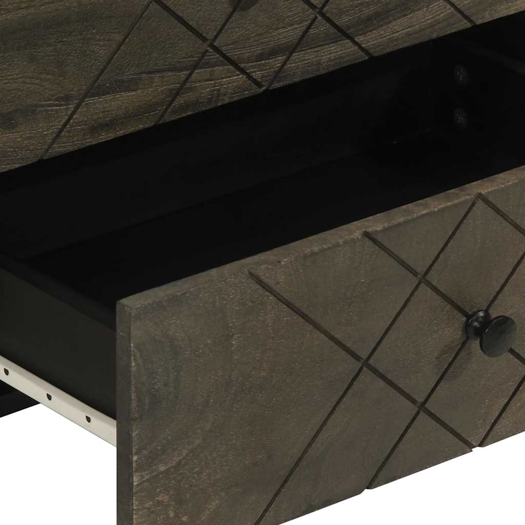 Noptiera neagra 50x33x62 cm lemn masiv de mango GartenMobel Dekor