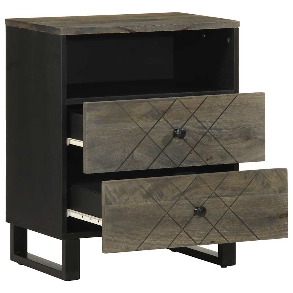 Noptiera neagra 50x33x62 cm lemn masiv de mango GartenMobel Dekor