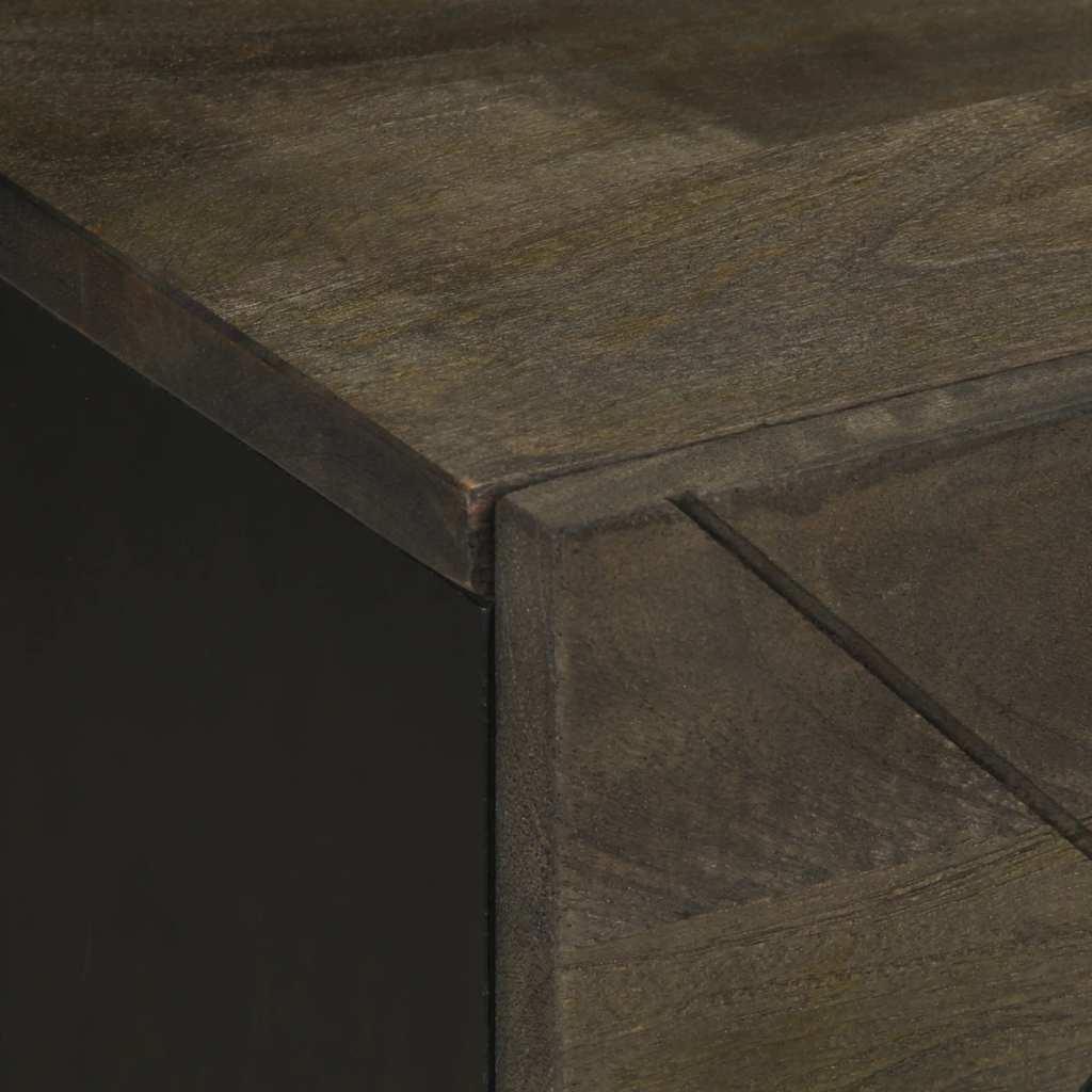 Noptiere, 2 buc., negru, 40x33x46 cm, lemn masiv de mango GartenMobel Dekor