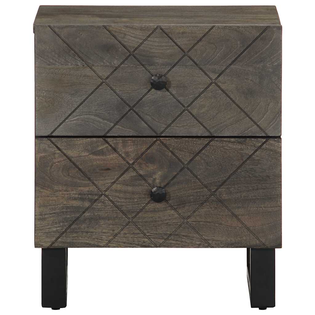 Noptiere, 2 buc., negru, 40x33x46 cm, lemn masiv de mango GartenMobel Dekor