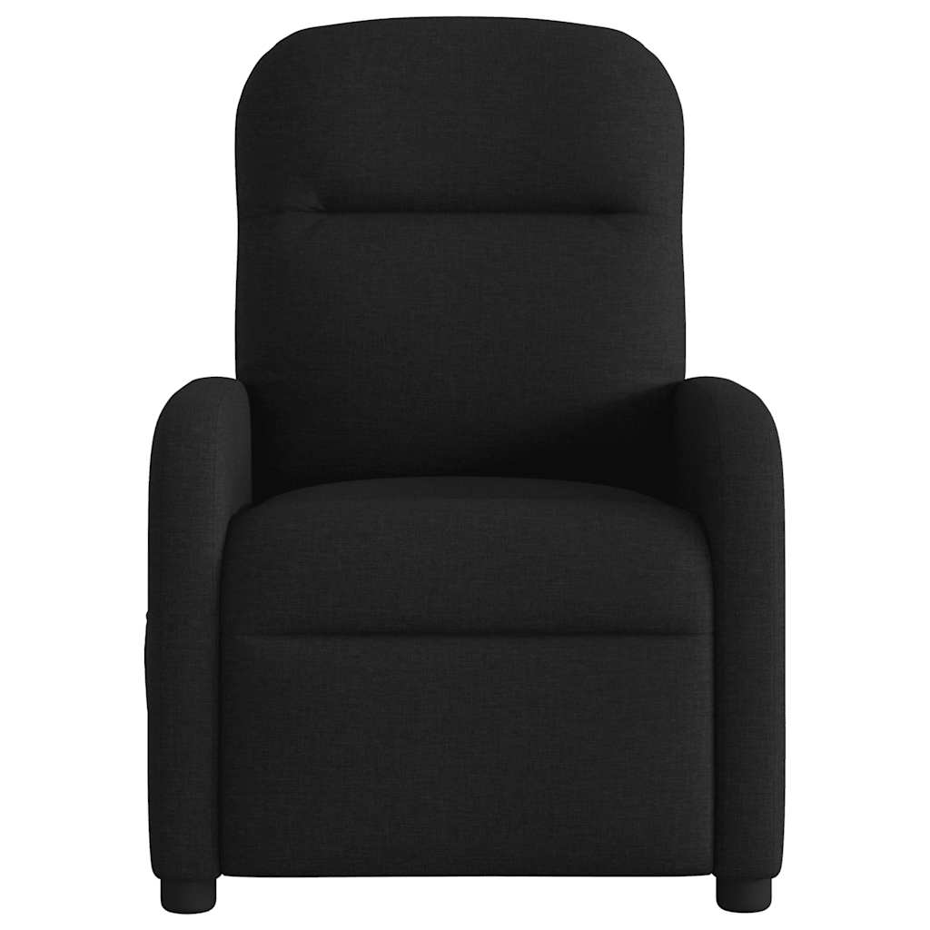 Fotoliu electric de masaj rabatabil, negru, textil GartenMobel Dekor