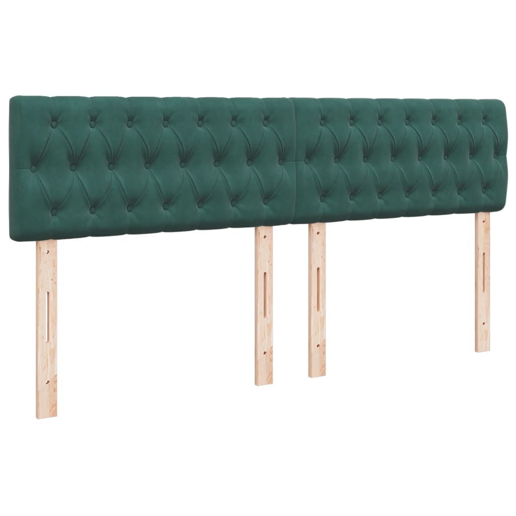 Pat box spring cu saltea, verde închis, 180x200 cm, catifea GartenMobel Dekor