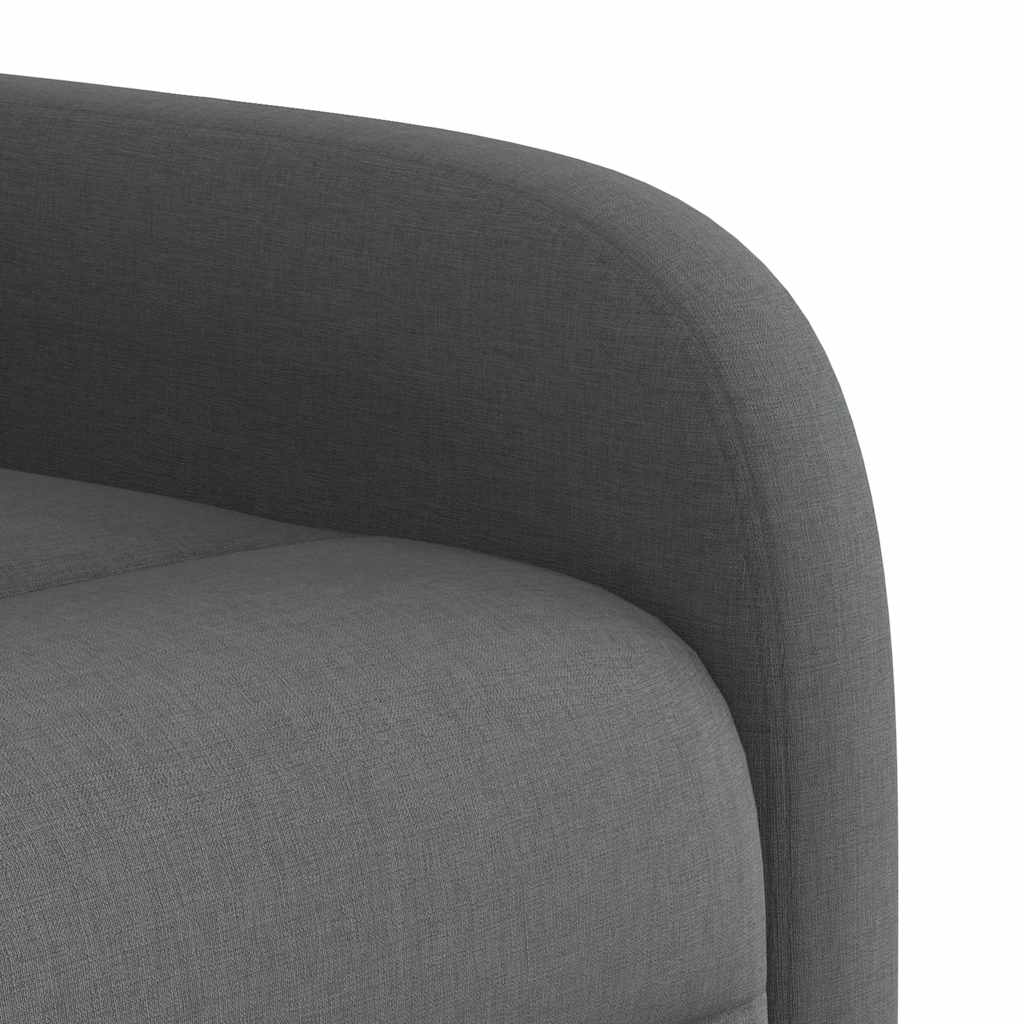 Fotoliu de masaj rabatabil cu ridicare, gri închis, textil GartenMobel Dekor