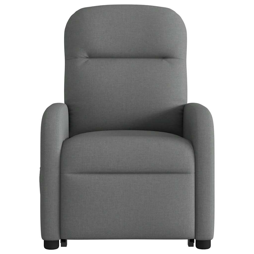 Fotoliu electric masaj rabatabil cu ridicare, gri închis textil GartenMobel Dekor