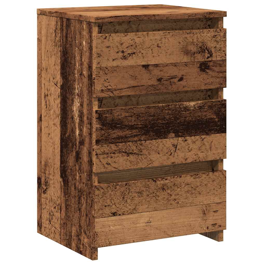 Noptieră, lemn învechit, 40x35x62,5 cm, lemn prelucrat GartenMobel Dekor