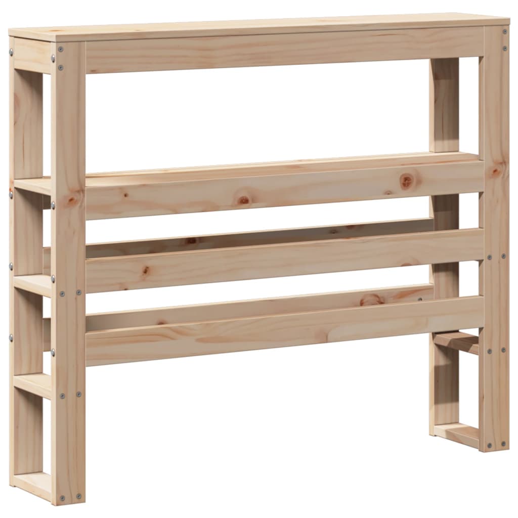Tăblie de pat cu rafturi, 75 cm, lemn masiv de pin GartenMobel Dekor