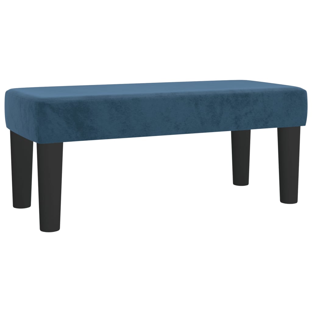 Pat box spring cu saltea, albastru închis, 90x200 cm, catifea GartenMobel Dekor