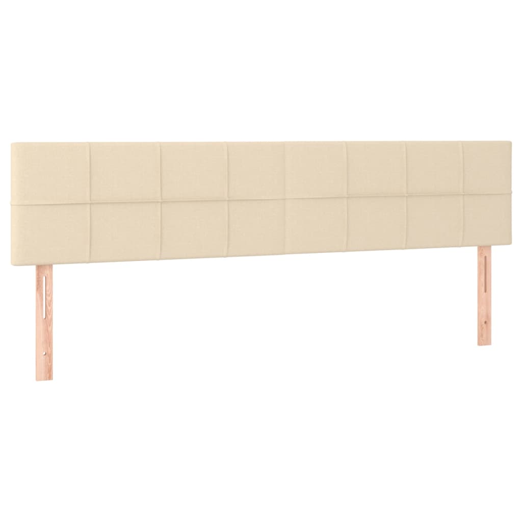 Tăblii de pat, 2 buc, crem, 80x5x78/88 cm, textil GartenMobel Dekor