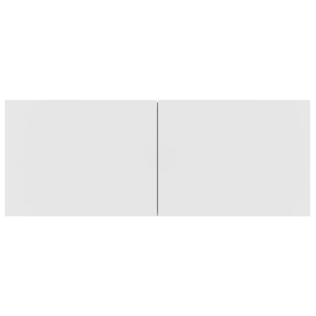 Dulap TV montat pe perete, alb, lemn prelucrat GartenMobel Dekor