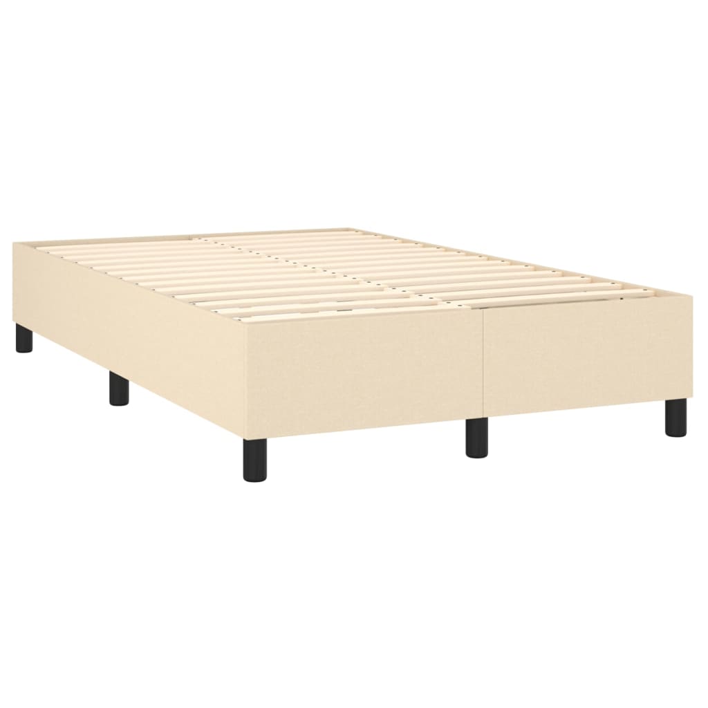 Pat box spring cu saltea, crem, 120x200 cm, textil GartenMobel Dekor