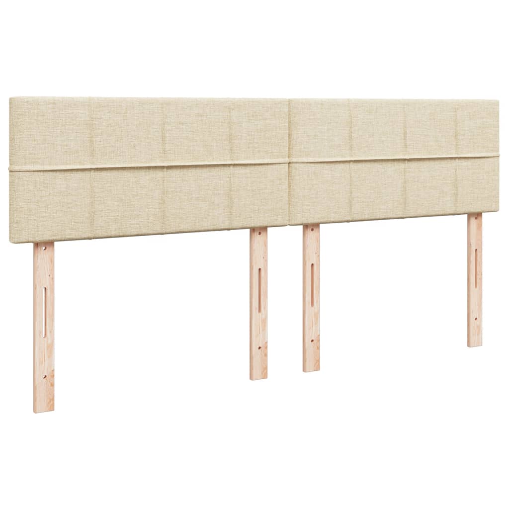 Pat box spring cu saltea, crem, 200x200 cm, textil GartenMobel Dekor