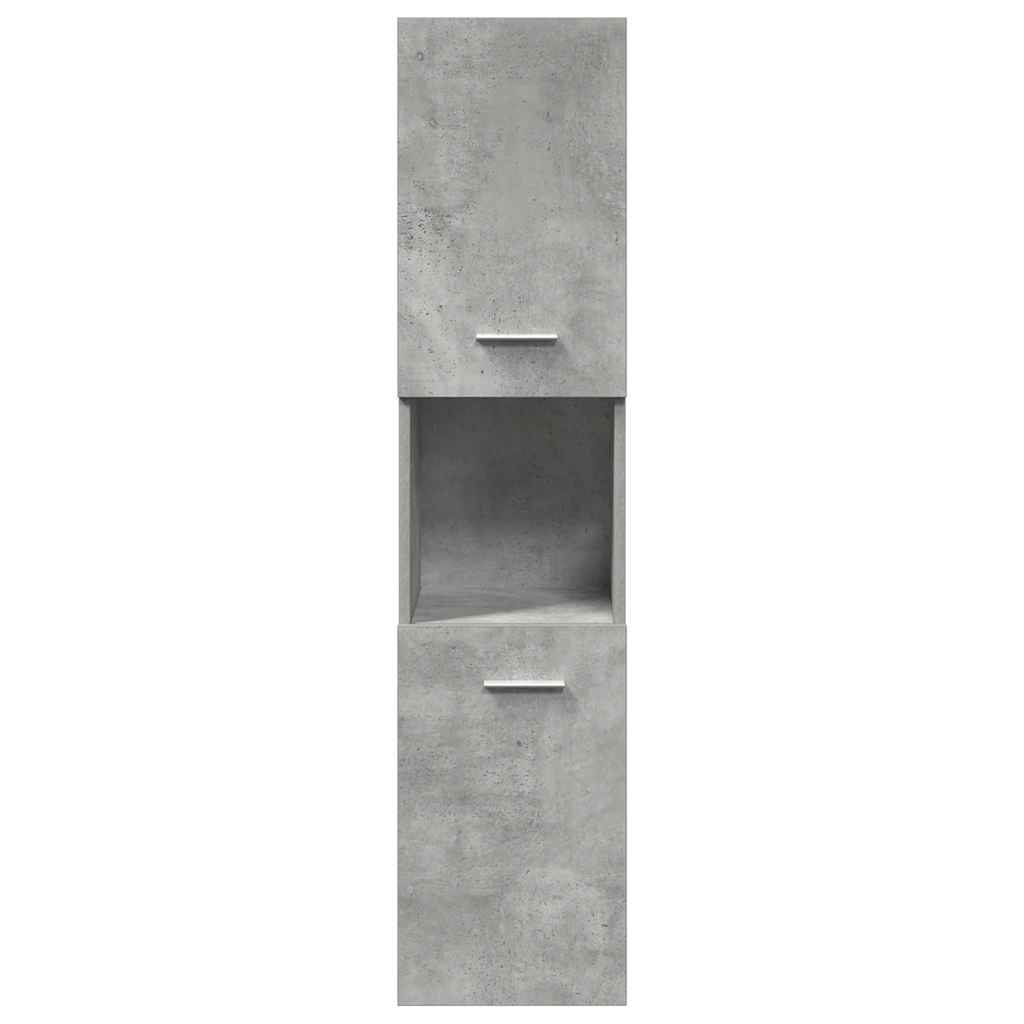 Set mobilier de baie, 3 piese, gri beton, lemn compozit GartenMobel Dekor