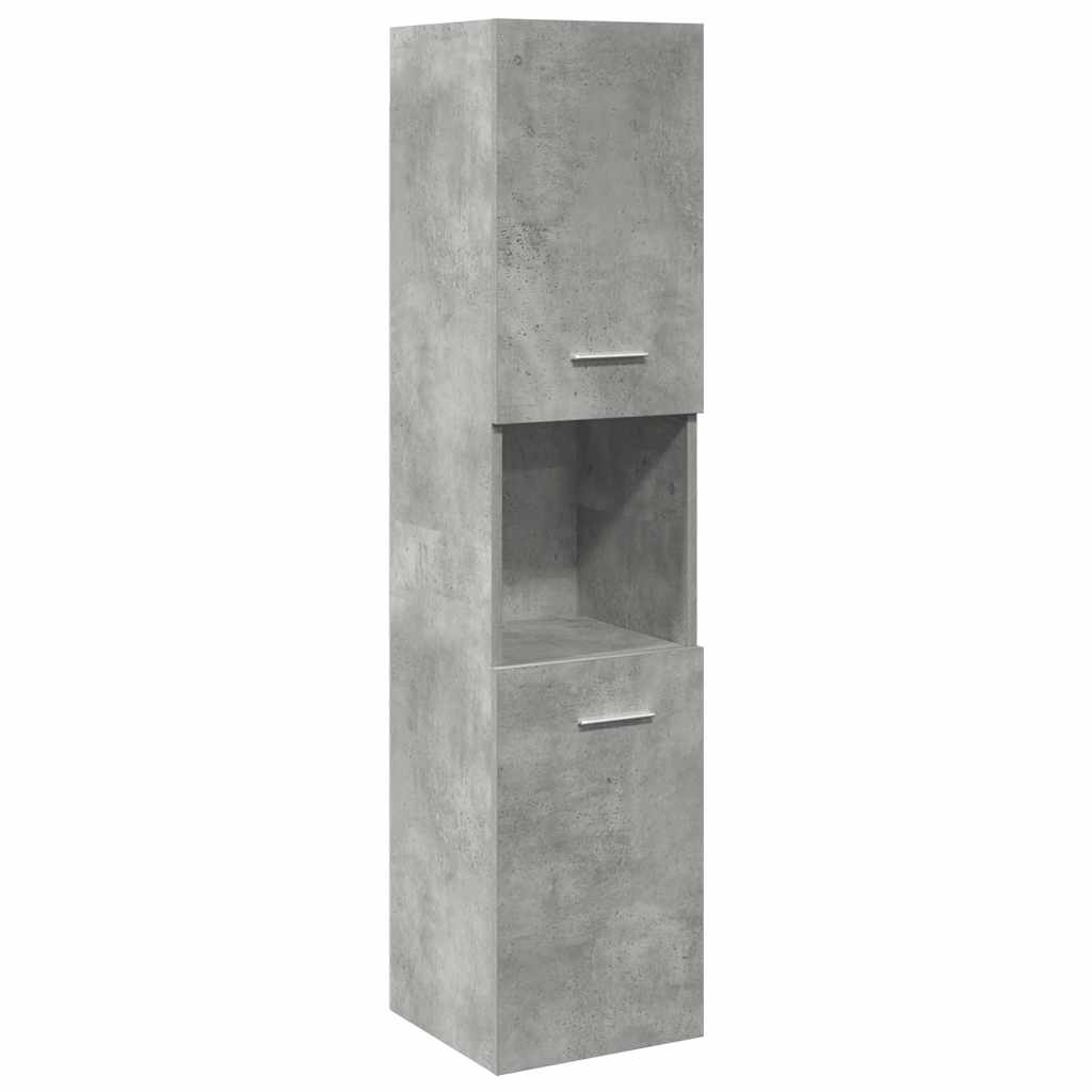 Set mobilier de baie, 3 piese, gri beton, lemn compozit GartenMobel Dekor