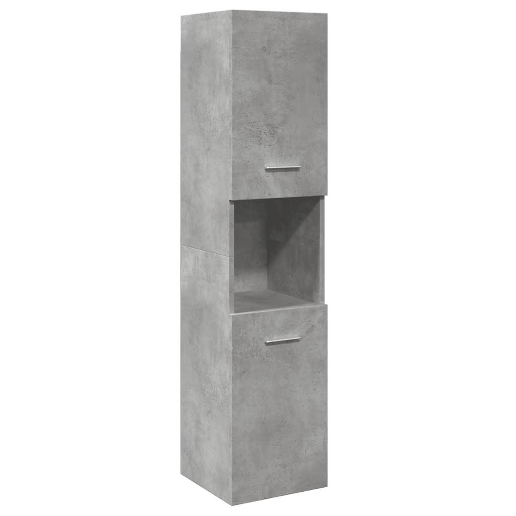 Set mobilier de baie, 4 piese, gri beton, lemn compozit GartenMobel Dekor