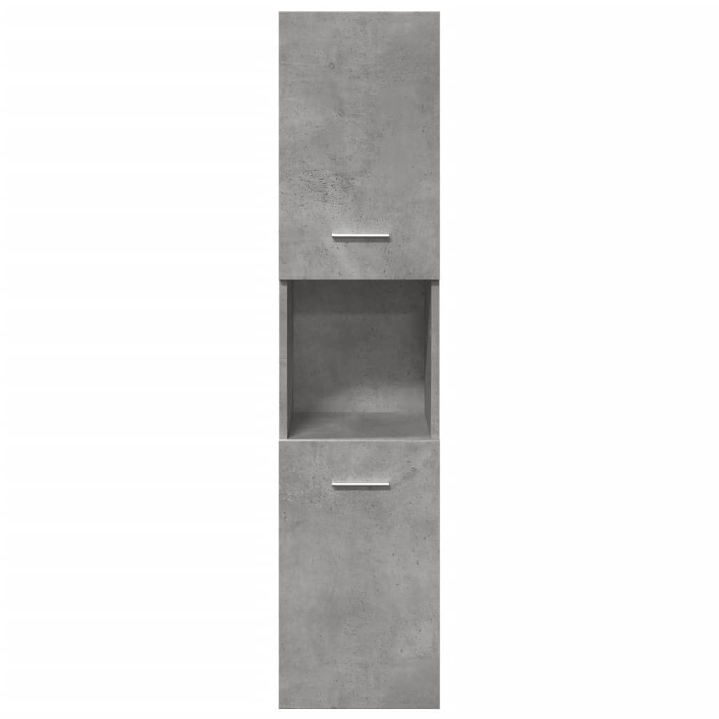 Set mobilier de baie, 4 piese, gri beton, lemn compozit GartenMobel Dekor